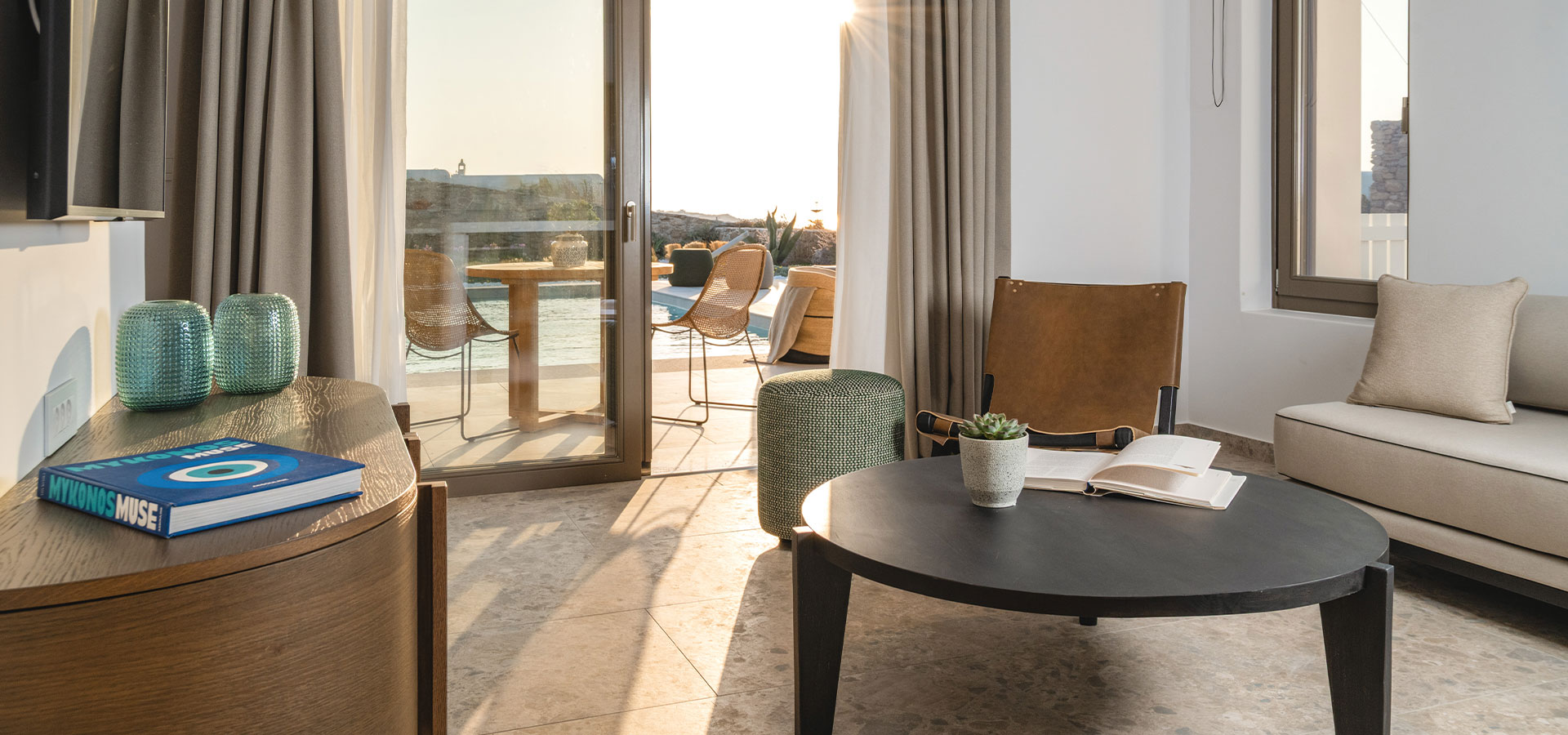 Interior of the Signature Suite with Private Pool and Sea View